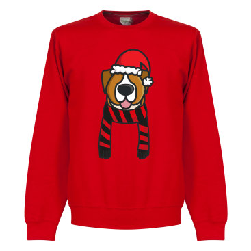 Manchester United Tröja Christmas Dog Sweatshirt Röd