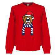 Chelsea Tröja Christmas Dog Sweatshirt Röd