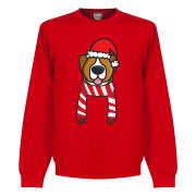 Liverpool Tröja Christmas Dog Sweatshirt Röd