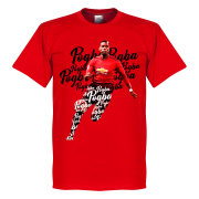 Manchester United T-shirt Pogba Script Paul Pogba Röd