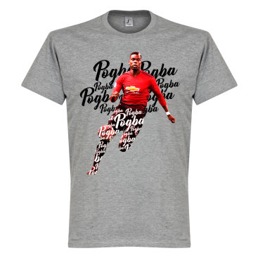 Manchester United T-shirt Pogba Script Paul Pogba Grå