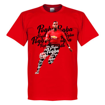 Manchester United T-shirt Pogba Script Paul Pogba Röd