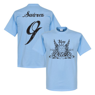 Uruguay T-shirt  Luis Suarez Ljusblå