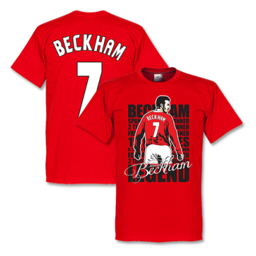 Manchester United T-shirt Legend Beckham 7 Legend David Beckham Röd