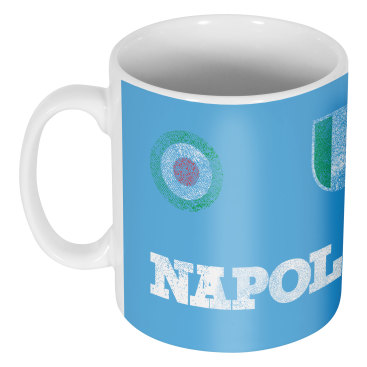 Napoli Mugg Maradona 10 Retro Diego Maradona Ljusblå