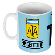 Argentina Mugg Messi 10 Team Lionel Messi Vit