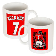 Manchester United Mugg Beckham No7 David Beckham Vit