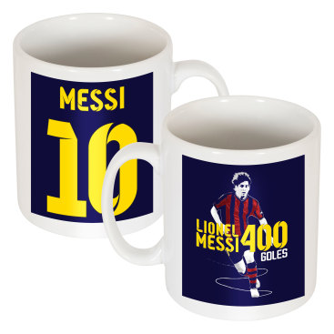 Barcelona Mugg Messi Record 400 Goals Lionel Messi Vit