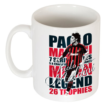 Milan Mugg Legend Paolo Maldini Vit