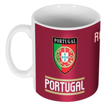 Portugal Mugg Ronaldo 7 Team Cristiano Ronaldo Rödbrun