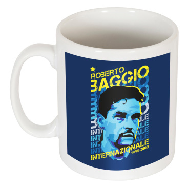 Inter Mugg Roberto Baggio Portrait Vit