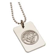 Manchester City Dog Tag Med Kedja Silver