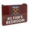 West Ham United Sovrumsskylt No1 Fan