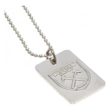 West Ham United Dog Tag Med Kedja Silver