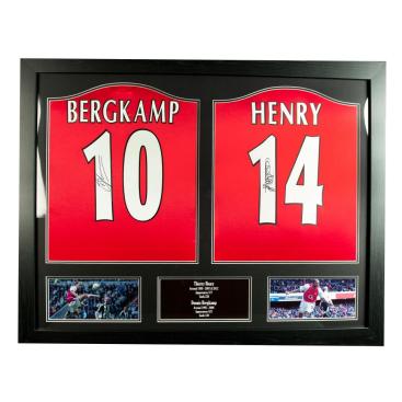Arsenal Signerade Fotbollströjor Bergkamp & Henry