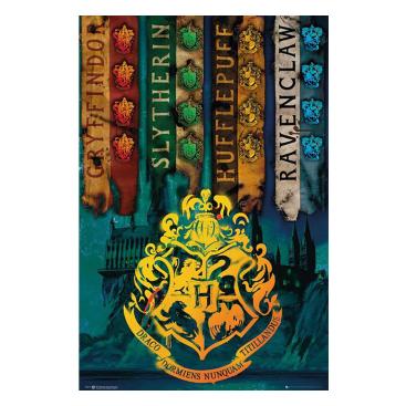 Harry Potter Affisch House Flags