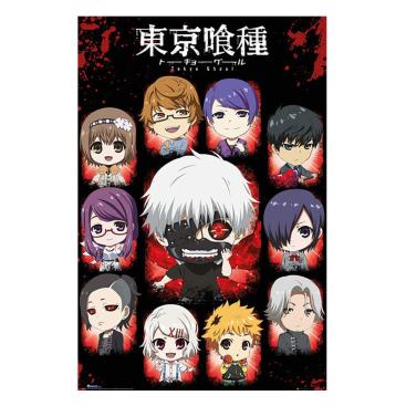 Tokyo Ghoul Poster Chibi Karaktärer