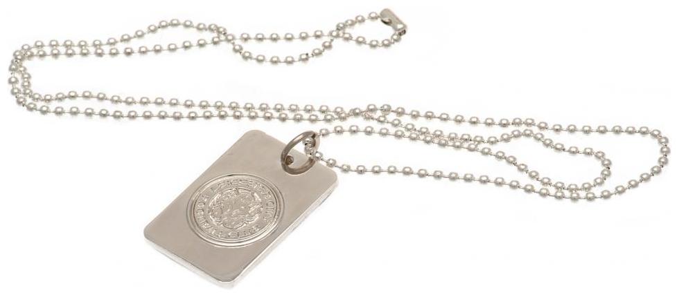 Leicester City Dog Tag Med Kedja Silver
