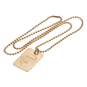Arsenal Dog Tag Med Kedja Guld