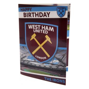 West Ham United Gratulationskort Music