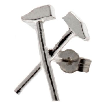 West Ham United Örhänge Silver Stud