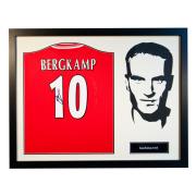 Arsenal Signerad Tröja Bergkamp Siluett