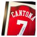 Manchester United Signerad Tröja Cantona Siluett