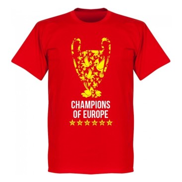 Liverpool T-shirt Trophy Champions Of Europe Barn Röd