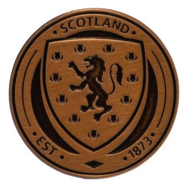 Scotland Emblem Antik Guld Pläterad