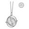 Harry Potter Halsband Silver Swarovski Time Turner