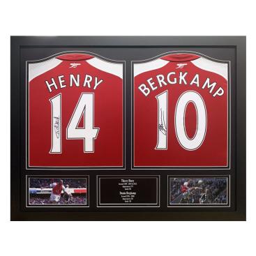 Arsenal Signerad Fotbollströja Henry & Bergkamp