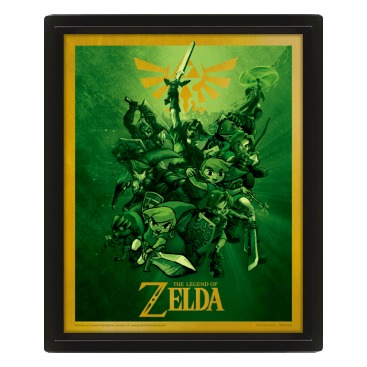 The Legend Of Zelda 3d Tavla Med Ram