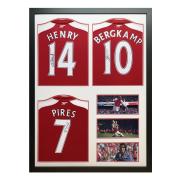 Arsenal Signerad Fotbollströja Henry, Bergkamp & Pires