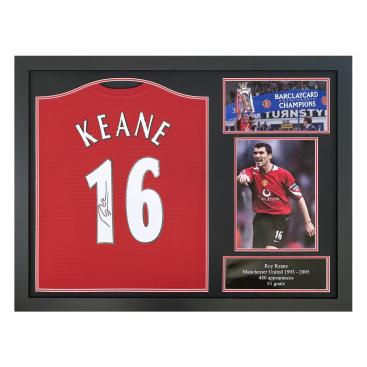 Manchester United Signerad Fotbollströja Roy Keane