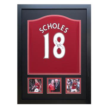 Manchester United Signerad Fotbollströja Scholes