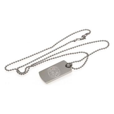 Leicester City Dog Tag Med Kedja Graverad