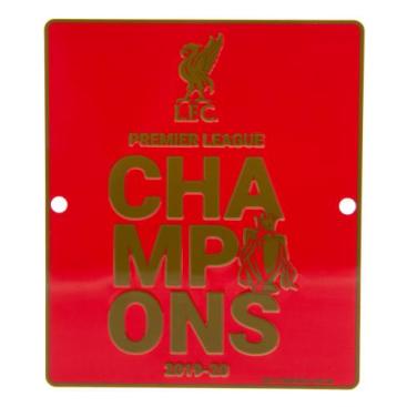 Liverpool Fönsterskylt Premier League Champions