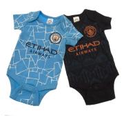 Manchester City Body 2-pack Ljusblå/svart