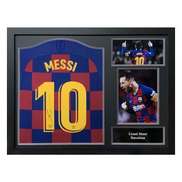 Barcelona Messi 2019-20 Signerad Tröja Inramad