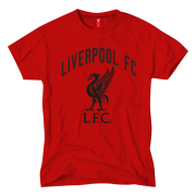 Liverpool T-shirt Black Liverbird Röd