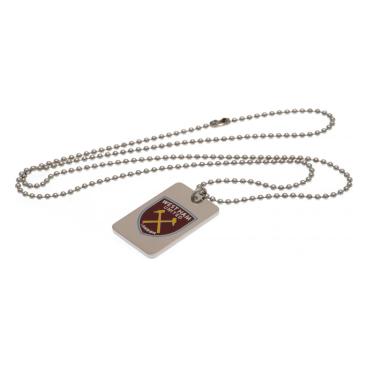 West Ham United Dog Tag Med Kedja Logo