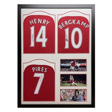 Arsenal Signerad Fotbollströja Henry, Bergkamp & Pires 2018