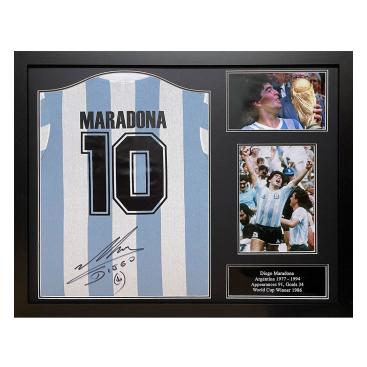 Argentina Signerad Fotbollströja Diego Maradona
