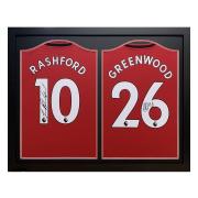 Manchester United Signerad Fotbollströja Rashford & Greenwood