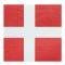 Danmark Servetter Flagga