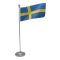 Sverige Bordsflagga Metall