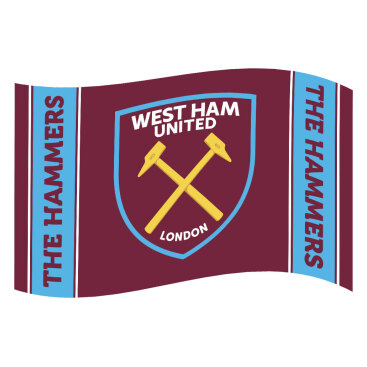 West Ham United Flagga Crest Stripe