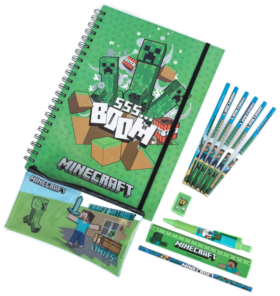 Minecraft Skrivset Bumper 12-delar