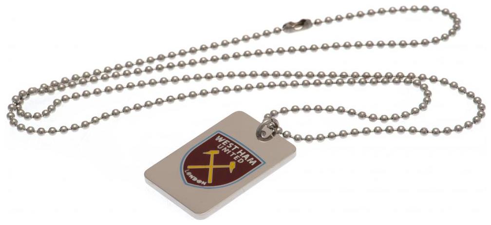 West Ham United Dog Tag Med Kedja Logo
